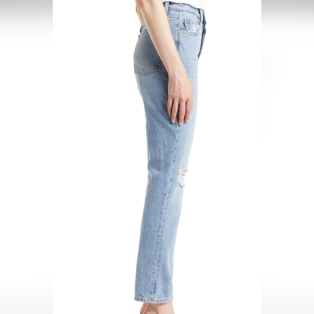 NWT Lovers + Friends Reece High Waist Straight Leg Jeans Rigid Slim Women's 26 - Picture 4 of 10
